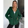 imageTrendy Queen Womens Zip Up Hoodies Oversized Sweatshirts Fall School Fashion Outfits Casual Jackets 2025 Winter ClothesDark Green
