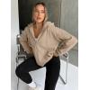 imageTrendy Queen Womens Zip Up Hoodies Oversized Sweatshirts Fall School Fashion Outfits Casual Jackets 2025 Winter ClothesDark Khaki