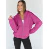 imageTrendy Queen Womens Zip Up Hoodies Oversized Sweatshirts Fall School Fashion Outfits Casual Jackets 2025 Winter ClothesHot Pink