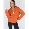 imageTrendy Queen Womens Zip Up Hoodies Oversized Sweatshirts Fall School Fashion Outfits Casual Jackets 2025 Winter ClothesOrange