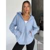 imageTrendy Queen Womens Zip Up Hoodies Oversized Sweatshirts Fall School Fashion Outfits Casual Jackets 2025 Winter ClothesSky Blue