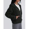 imageTrendy Queen Zip Up Hoodies For Women Cropped Sweatshirts Fall Fashion Outfits 2025 Y2k Fleece Teen Girls ClothesBlack