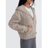 imageTrendy Queen Zip Up Hoodies For Women Cropped Sweatshirts Fall Fashion Outfits 2025 Y2k Fleece Teen Girls ClothesCoffee Grey