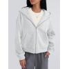 imageTrendy Queen Zip Up Hoodies For Women Cropped Sweatshirts Fall Fashion Outfits 2025 Y2k Fleece Teen Girls ClothesGrey