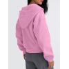 imageTrendy Queen Zip Up Hoodies For Women Cropped Sweatshirts Fall Fashion Outfits 2025 Y2k Fleece Teen Girls ClothesPink