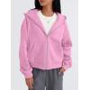 imageTrendy Queen Zip Up Hoodies For Women Cropped Sweatshirts Fall Fashion Outfits 2025 Y2k Fleece Teen Girls ClothesPink