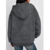 imageTrendy Queen Zip Up Hoodies for Women Acid Wash Oversized Sweatshirt Fall Fashion Jacket Cute Y2k Winter teen girls pulloverGrey