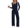 imageTrendy Queen 2 Piece Lounge Sets for Women Fall Outfits 2025 Fashion Two Piece Sweatsuits Business Casual Outfits ClothesDark Blue