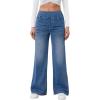 imageTrendy Queen Jeans for Women Wide Leg High Waisted Stretchy Straight Baggy Jeans Fashion Denim Fall Pants 2025Blue
