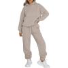 imageTrendy Queen Sweatsuits Women 2 Piece Outfit Two Piece Lounge Sets Hoodies and Sweatpants Fall Fashion Clothes 2025 TracksuitCoffeegrey