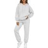 imageTrendy Queen Sweatsuits Women 2 Piece Outfits Lounge Two Piece Sets Sweatshirts Sweatpants Hoodies Tracksuits with PocketsGrey