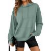 imageTrendy Queen Womens Fall Fashion T Shirts Basic Drawstring Pullover Loose Fit Hoodies Winter Clothes with PocketSage