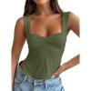 imageTrendy Queen Womens Going Out Crop Tops Backless Tank Tops Summer Y2k Teen Girls Basics Cute ClothesArmygreen