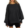 imageTrendy Queen Womens Oversized Sweatshirts Hoodies Crewneck Shirts Fall Outfits Teen Girls Y2k Winter ClothesBlack