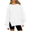 imageTrendy Queen Womens Oversized Sweatshirts Hoodies Crewneck Shirts Fall Outfits Teen Girls Y2k Winter ClothesWhite