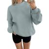 imageTrendy Queen Womens Oversized Sweatshirts Turtleneck Pullover Long Sleeve Hoodies Tops Fall Fashion Outfits 2025 ClothesGreygreen