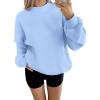 imageTrendy Queen Womens Oversized Sweatshirts Turtleneck Pullover Long Sleeve Hoodies Tops Fall Fashion Outfits 2025 ClothesLightblue