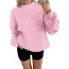 imageTrendy Queen Womens Oversized Sweatshirts Turtleneck Pullover Long Sleeve Hoodies Tops Fall Fashion Outfits 2025 ClothesLightpink