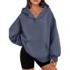 imageTrendy Queen Womens Oversized V Neck Hoodies with Thumb Hole Pullover Sweatshirts Y2k Clothes Fall Fashion Outfits 2025Greyblue