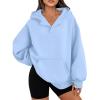 imageTrendy Queen Womens Oversized V Neck Hoodies with Thumb Hole Pullover Sweatshirts Y2k Clothes Fall Fashion Outfits 2025Skyblue