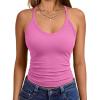 imageTrendy Queen Womens Workout Tank Tops Racerback Summer 2025 Camisole Top V Neck Ribbed Sleeveless Beach Fashion ClothesBarbiepink