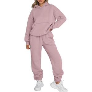 imageTrendy Queen Sweatsuits Women 2 Piece Outfit Two Piece Lounge Sets Hoodies and Sweatpants Fall Fashion Clothes 2025 TracksuitDarkpink