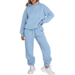 imageTrendy Queen Sweatsuits Women 2 Piece Outfit Two Piece Lounge Sets Hoodies and Sweatpants Fall Fashion Clothes 2025 TracksuitLightblue