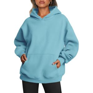 imageTrendy Queen Womens Oversized Hoodies Fleece Sweatshirts Fall Fashion 2025 Pullover Sweaters Winter ClothesBaby Blue