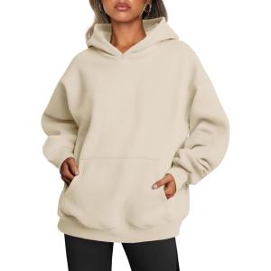imageTrendy Queen Womens Oversized Hoodies Fleece Sweatshirts Fall Fashion 2025 Pullover Sweaters Winter ClothesBeige