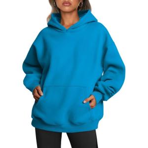 imageTrendy Queen Womens Oversized Hoodies Fleece Sweatshirts Fall Fashion 2025 Pullover Sweaters Winter ClothesBlue