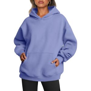 imageTrendy Queen Womens Oversized Hoodies Fleece Sweatshirts Fall Fashion 2025 Pullover Sweaters Winter ClothesBlue Purple