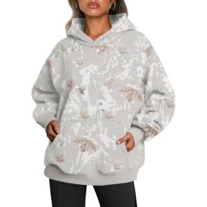 imageTrendy Queen Womens Oversized Hoodies Fleece Sweatshirts Fall Fashion 2025 Pullover Sweaters Winter ClothesCamogrey