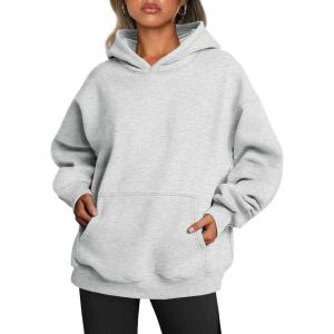 imageTrendy Queen Womens Oversized Hoodies Fleece Sweatshirts Fall Fashion 2025 Pullover Sweaters Winter ClothesGrey