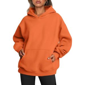 imageTrendy Queen Womens Oversized Hoodies Fleece Sweatshirts Fall Fashion 2025 Pullover Sweaters Winter ClothesOrange