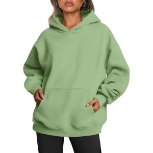 imageTrendy Queen Womens Oversized Hoodies Fleece Sweatshirts Fall Fashion 2025 Pullover Sweaters Winter ClothesSage Green
