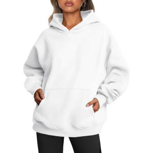 imageTrendy Queen Womens Oversized Hoodies Fleece Sweatshirts Fall Fashion 2025 Pullover Sweaters Winter ClothesWhite