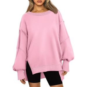 imageTrendy Queen Womens Oversized Sweatshirts Hoodies Crewneck Shirts Fall Outfits Teen Girls Y2k Winter ClothesPink