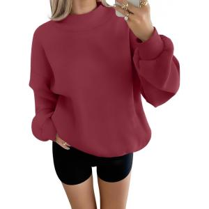imageTrendy Queen Womens Oversized Sweatshirts Turtleneck Pullover Long Sleeve Hoodies Tops Fall Fashion Outfits 2025 ClothesWine