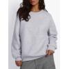 imageTrendy Queen Fleece Sherpa Lined Sweatshirts for Women 2025 Fall Fashion Winter Crewneck Pullover Hoodies Outfits ClothesHeather Grey