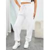 imageTrendy Queen Sweatpants Women Baggy Joggers with Pockets Lounge Comfy Barrel Pants Teens Cute Y2K Sports Fall Clothes 2025White