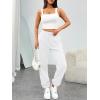 imageTrendy Queen Sweatpants Women Baggy Joggers with Pockets Lounge Comfy Barrel Pants Teens Cute Y2K Sports Fall Clothes 2025White