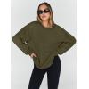 imageTrendy Queen Sweatshirts for Women Hoodies Oversized Crewneck Tops Sweaters Comfy Fall Winter Outfits Clothes 2025 FashionArmygreen