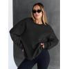 imageTrendy Queen Sweatshirts for Women Hoodies Oversized Crewneck Tops Sweaters Comfy Fall Winter Outfits Clothes 2025 FashionBlack