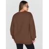 imageTrendy Queen Sweatshirts for Women Hoodies Oversized Crewneck Tops Sweaters Comfy Fall Winter Outfits Clothes 2025 FashionBrown