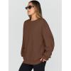 imageTrendy Queen Sweatshirts for Women Hoodies Oversized Crewneck Tops Sweaters Comfy Fall Winter Outfits Clothes 2025 FashionBrown
