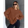 imageTrendy Queen Sweatshirts for Women Hoodies Oversized Crewneck Tops Sweaters Comfy Fall Winter Outfits Clothes 2025 FashionCaramel