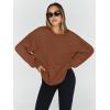 imageTrendy Queen Sweatshirts for Women Hoodies Oversized Crewneck Tops Sweaters Comfy Fall Winter Outfits Clothes 2025 FashionCaramel