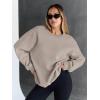 imageTrendy Queen Sweatshirts for Women Hoodies Oversized Crewneck Tops Sweaters Comfy Fall Winter Outfits Clothes 2025 FashionCoffeegrey