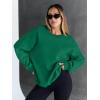 imageTrendy Queen Sweatshirts for Women Hoodies Oversized Crewneck Tops Sweaters Comfy Fall Winter Outfits Clothes 2025 FashionGrassgreen