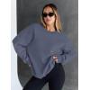 imageTrendy Queen Sweatshirts for Women Hoodies Oversized Crewneck Tops Sweaters Comfy Fall Winter Outfits Clothes 2025 FashionGreyblue